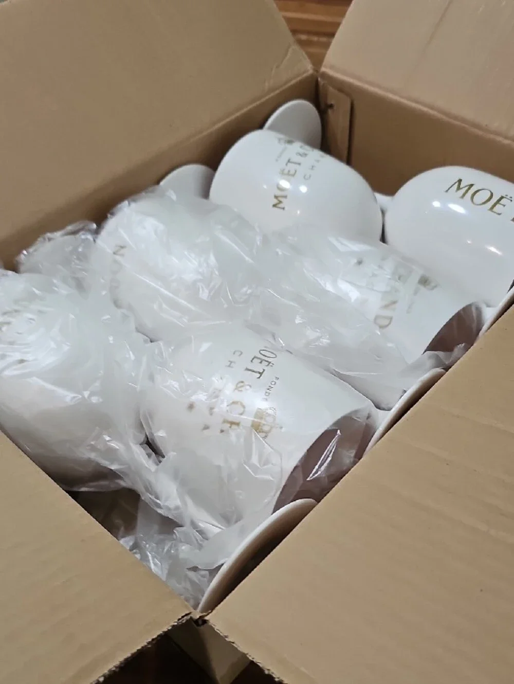 Moët & Chandon White Acrylic Champagne Goblets - Set 6
